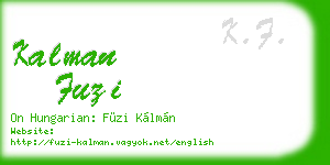 kalman fuzi business card