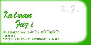 kalman fuzi business card